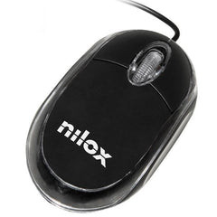 NILOX TECH - Mini Mouse ottico, connessione USB-A, lunghezza cavo 1.1 mt, 2 tasti