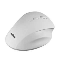 NILOX TECH - Mouse ottico, connessione wireless, ergonomico, 3200DPI, 6 tasti, funziona con pile AA (non incluse), interruttori Huano