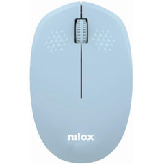 NILOX TECH - Mouse ottico, connessione wireless 2.4 Ghz, 1000DPI, 3 tasti, funziona con pile AA(non incluse)