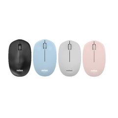 NILOX TECH - Mouse ottico, connessione wireless 2.4 Ghz, 1000DPI, 3 tasti, funziona con pile AA(non incluse)