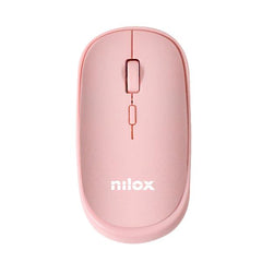 NILOX TECH - Mouse ottico, connessione wireless 2.4  Ghz, 1000DPI, 3 tasti, funziona con pile AA(non incluse)