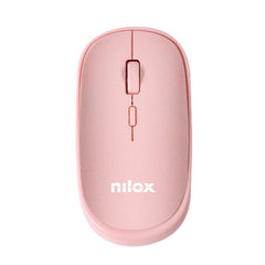 NILOX TECH - Mouse ottico, connessione wireless 2.4  Ghz, 1000DPI, 3 tasti, funziona con pile AA(non incluse)