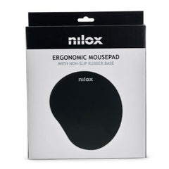 NILOX TECH - Tappetino per mouse ergonomico, base anti scivolo, poggia polsi in gel, scorrimento fluido e preciso
