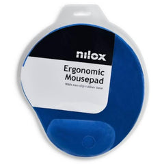 NILOX TECH - Tappetino per mouse ergonomico, base anti scivolo, poggia polsi in gel, scorrimento fluido e preciso