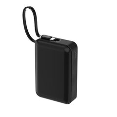 NILOX TECH - Powerbank, potenza massima 65W, capacità 20.000 mAh, cavo UB-C integrato, display LED integrato, 2 porte USB-C  (1 integrata + 1 standard)
