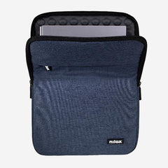 NILOX TECH - Custodia sleeve per Notebook fino a 14.1", imbottita, anti shock, cerniera in metallo, 2 ampi scomparti