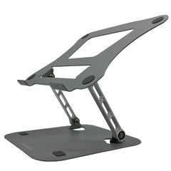 NILOX TECH - Supporto per Notebook/Laptop/Tablet da 10" fino a 16", regolabile in altezza e inclinazione, materiale metallo al carbonio, base anti scivolo