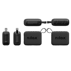 NILOX - Speaker wireless portatile, suono cristallino, potenza audio 5 Watt, controlli integrati gestione musica e chiamate