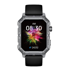 NILOX - Smartwatch sportivo con display da 1.91" quadrato, monitoraggio della salute e delle performance, design robusto, notifiche e controllo musica, compatibilità universale
