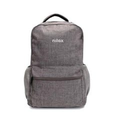 NILOX TECH - Zaino per Notebook/Laptop 15.6", materiale riciclato, 2 ampi scomparti, tasche esterne, spallacci imbottiti e regolabili