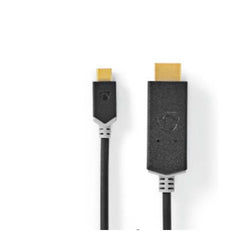 NILOX TECH - Cavo di collegamento, connettore USB-C a connettore HDMI, lunghezza cavo 2 mt, supporta la risoluzione 4K@60HZ