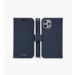 New York - Custodia in pelle Saffiano per iPhone 12/12 Pro - Blu