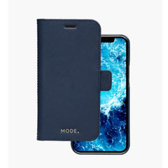 New York - Custodia in pelle Saffiano per iPhone 12/12 Pro - Blu