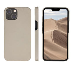 New York - Custodia in Pelle per iPhone 14 Plus - Sabbia
