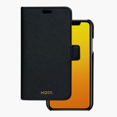 New York - Custodia in Pelle Saffiano per iPhone 11/XR - Nero