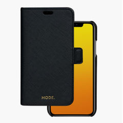 New York - Custodia in Pelle Saffiano per iPhone 11/XR - Nero