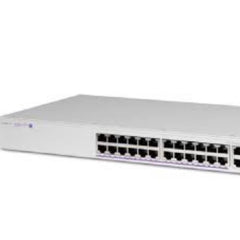 OS6360-PH24-IT GigE fixed chassis 24 RJ-45 PoE 10/100/1G BaseT, 2 fixed RJ45/SFP combo (1G), 2 fixed SFP+ (1G) uplink or 10G stacking ports. 1RU size, internal AC PSU