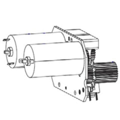 Kit Ribbon Drive System Conversion to New Design ZE500 RH Series. For units with ribbon drive motor 44197-102 and ribbon control PCBA 57311-002 installed. Install all included part