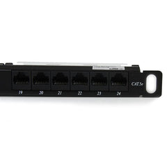 Quadro per prese 0,5U Cat5e a 24 porte