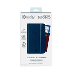 PASSPORTD - Custodia porta documenti, passaporti in pelle sintetica con chiusura magnetica e tasca porta scheda Sim e slot per carte