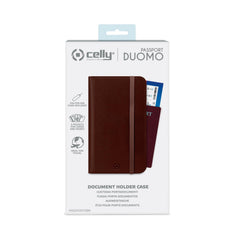 PASSPORTD - Custodia porta documenti, passaporti in pelle sintetica con chiusura magnetica e tasca porta scheda Sim e slot per carte
