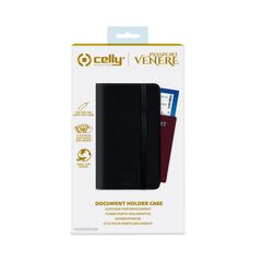 PASSPORTV - Custodia porta documenti, passaporti in pelle sintetica con chiusura magnetica e tasca porta scheda Sim e slot per carte