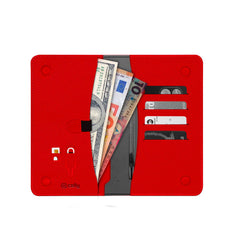 PASSPORTV - Custodia porta documenti, passaporti in pelle sintetica con chiusura magnetica e tasca porta scheda Sim e slot per carte