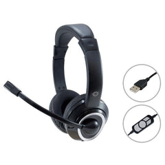 CUFFIA STEREO USB Confortevoli con Microfono e controllo remoto