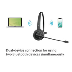 AURICOLARE WIRELESS BLUETOOTH con DOCK per ricarica, microfono