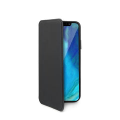 PRESTIGE - Custodia ad agenda ultrasottile con finitura morbida con effetto opaco colore nero compatibile con Apple iPhone Xs/ iPhone XApple iPhone Xr