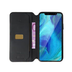 PRESTIGE - Custodia ad agenda ultrasottile con finitura morbida con effetto opaco colore nero compatibile con Apple iPhone Xs/ iPhone XApple iPhone Xs Max