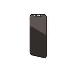 PRIVACY 3D GLASS - Vetro 9H con bordo colorato nero per schermo curvo con effetto Privacy compatibile con Apple iPhone 11