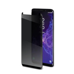 PRIVACY 3D GLASS - Vetro 9H con bordo colorato nero per schermo curvo con effetto Privacy compatibile con Samsung Galaxy S9