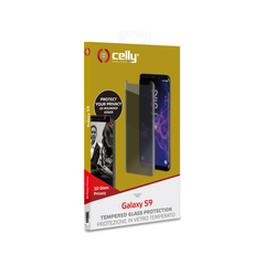 PRIVACY 3D GLASS - Vetro 9H con bordo colorato nero per schermo curvo con effetto Privacy compatibile con Samsung Galaxy S9