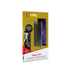 PRIVACY 3D GLASS - Vetro 9H con bordo colorato nero per schermo curvo con effetto Privacy compatibile con Samsung Galaxy S9+