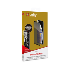 PRIVACY 3D GLASS - Vetro 9H con bordo colorato nero per schermo curvo con effetto Privacy compatibile con Apple iPhone Xs Max