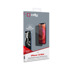 PRIVACY FULL GLASS - Vetro 9H con effetto Privacy e bordo colorato nero compatibile con Apple iPhone 13 Mini