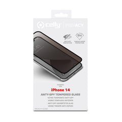 PRIVACY FULL GLASS - Vetro 9H con effetto Privacy e bordo colorato nero compatibile con Apple iPhone 14/ iPhone 13 Pro/ iPhone 13