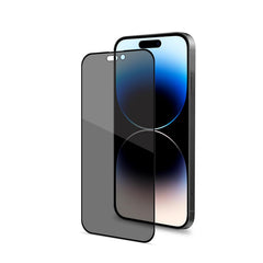 PRIVACY FULL GLASS - Vetro 9H con effetto Privacy e bordo colorato nero compatibile con Apple iPhone 14 Pro