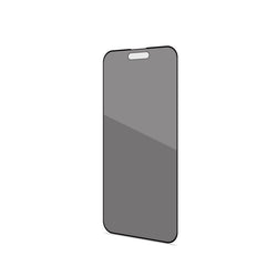 PRIVACY FULL GLASS - Vetro 9H con effetto Privacy e bordo colorato nero compatibile con Apple iPhone 15 Pro