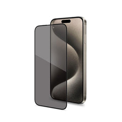 PRIVACY FULL GLASS - Vetro 9H con effetto Privacy e bordo colorato nero compatibile con Apple iPhone 16 [IPHONE 16 CASES]