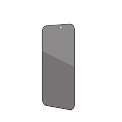 PRIVACY FULL GLASS - Vetro 9H con effetto Privacy e bordo colorato nero compatibile con Apple iPhone 16 Pro [IPHONE 16 CASES]