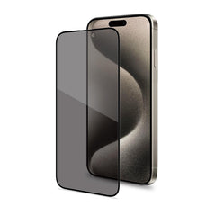 PRIVACY FULL GLASS - Vetro 9H con effetto Privacy e bordo colorato nero compatibile con Apple iPhone 16 Plus [IPHONE 16 CASES]