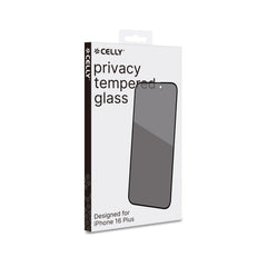 PRIVACY FULL GLASS - Vetro 9H con effetto Privacy e bordo colorato nero compatibile con Apple iPhone 16 Plus [IPHONE 16 CASES]