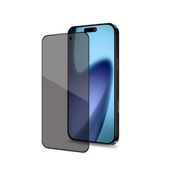 PRIVACY FULL GLASS - Vetro 9H con effetto Privacy e bordo colorato nero compatibile con Apple iPhone 17 Pro [IPHONE 17 CASES]
