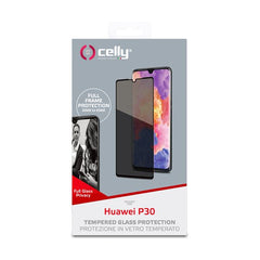 PRIVACY FULL GLASS - Vetro 9H con effetto Privacy e bordo colorato nero compatibile con Huawei P30