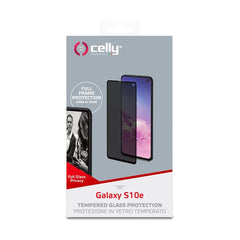 PRIVACY FULL GLASS - Vetro 9H con effetto Privacy e bordo colorato nero compatibile con Samsung Galaxy S10e