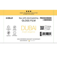 PROFILMPRO GLOSSY - Pellicola trasparente con effetto lucido 10 pezzi, perfettamente liscia compatibile con il plotter ProScreenPro - DUBAI (PROSCREEN ZHEROES)