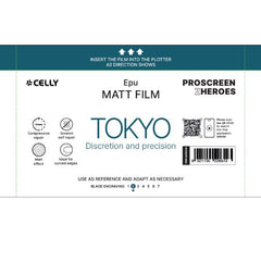 PROFILMPRO MATTE - Pellicola trasparente da 20 pezzi con finitura opaca anti-riflesso compatibile con il plotter ProScreenPro - TOKYO (PROSCREEN ZHEROES)