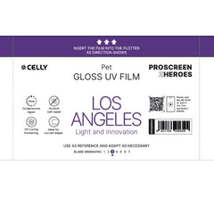 PROFILMPRO GLOSSY UV - Pellicola trasparente lucida UV da 20 pezzi con auto riparazione compatibile con il plotter ProScreenPro - LOS ANGELES (PROSCREEN ZHEROES)